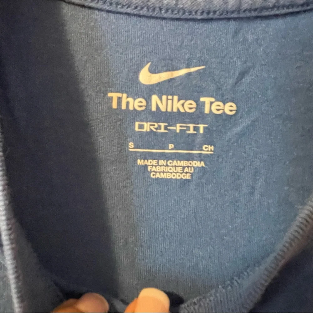 Nike Blue Short Sleeve Tee with Black Logo - Picture 4 of 5